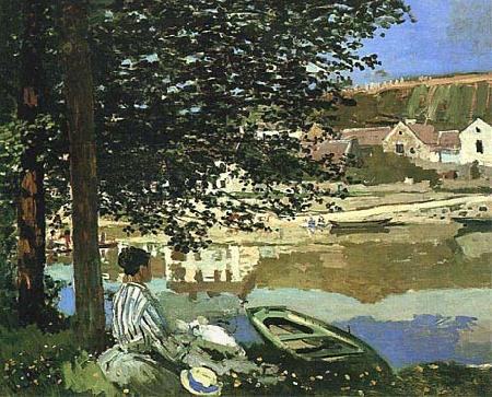 Claude Monet On the Bank of the Seine, Bennecourt, 1868 China oil painting art